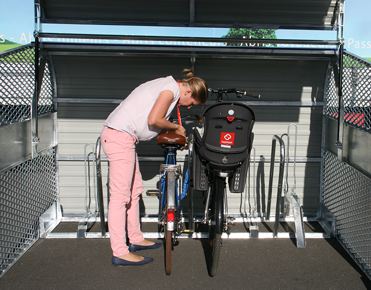 Abri Plus - Box velos collectif - Sécurisation des vélos avec porte bébé - Châlon sur Saône (71)