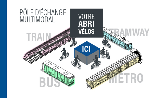 Pôle d'échange multimodal abri velo
