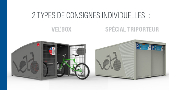 Les box vélos ou consignes sécurisées