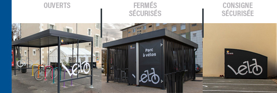 Ville de Nevers - abris vélos ouverts sécurisés collectifs & box individuels