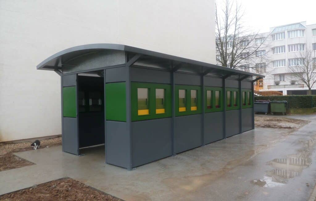 abriplus - Local poubelle ordures ménagères - Modèle Beauvais Parc - 20 trappes