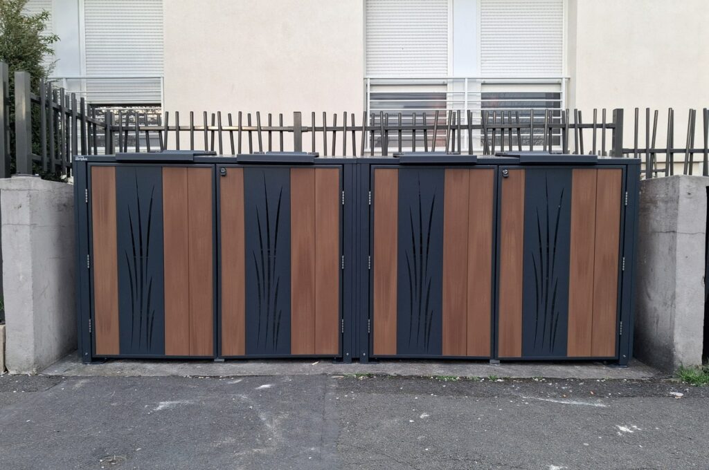 Abri plus - Résidence (95) Argenteuil via Adoma - 2 Abris bacs Composit