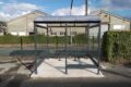 Abri fumeurs Combrailles avec retour et bancs