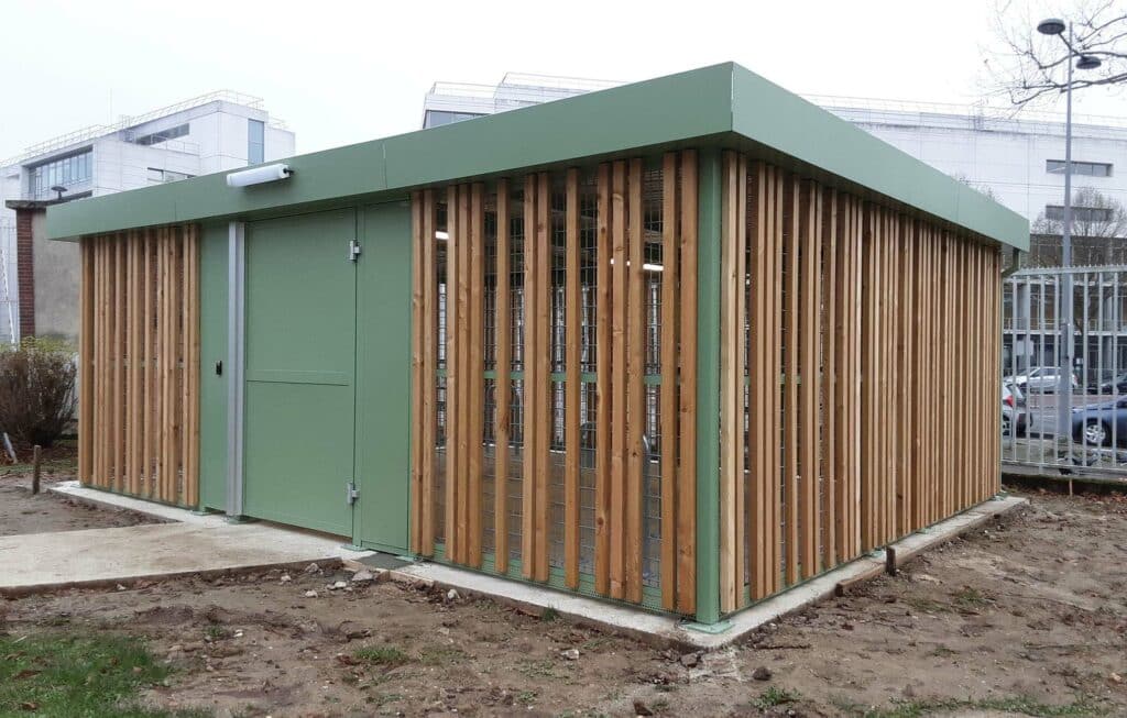 Abri Plus - CHU (86) Rouen - Abri Vélos sécurisé Modul'ERE bois
