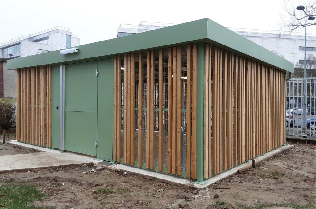 Abri Plus - CHU (86) Rouen - Abri Vélos sécurisé Modul'ERE bois