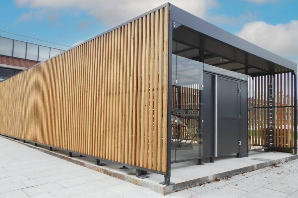 Abriplus - Abri vélo fermé en bois Square + - Campus Bosch - Saint-Ouen