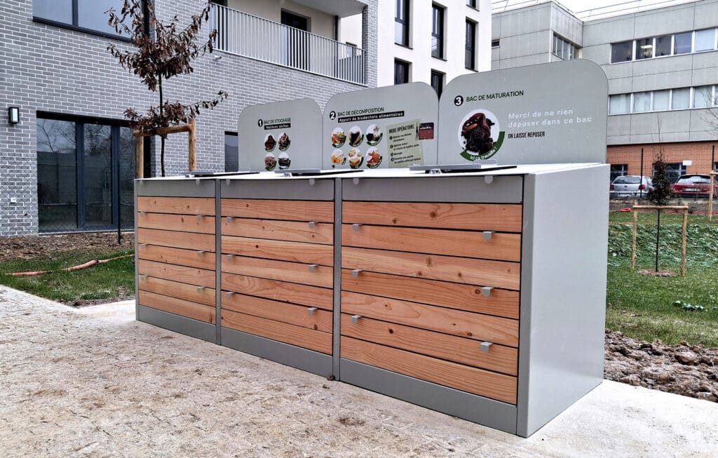 Abriplus - Composteur collectif BioCompost - Chantier Jules Renard (93) Clichy