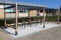 Abriplus - parc à vélos en bois - Borne neo - Parking Coubertin (29)