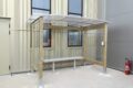 Abri fumeurs Viadene bois avec banc