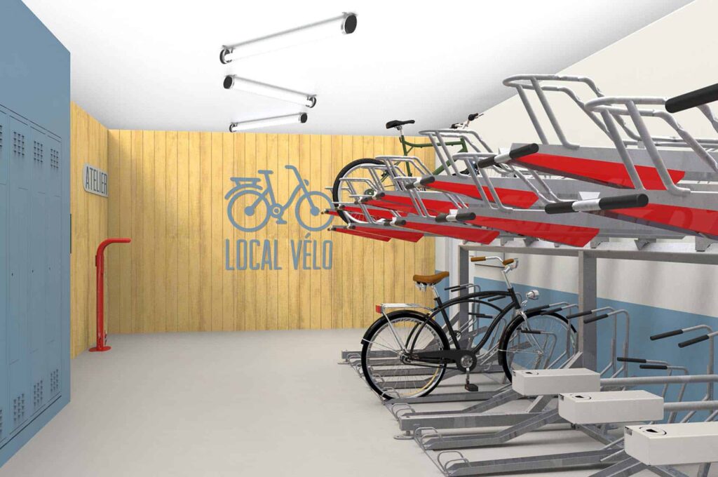 Support / Rack à vélos pour garage à vélos - Modèle Caligo