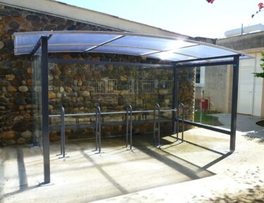 Abri cycles ouvert - Viadène Acier - Simple gris 5 bornes - MAIRIE BLAGNAC (31)
