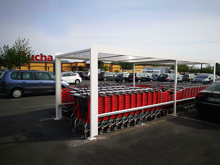 Abri Plus - Abri chariots - Abri sur mesure pour Auchan