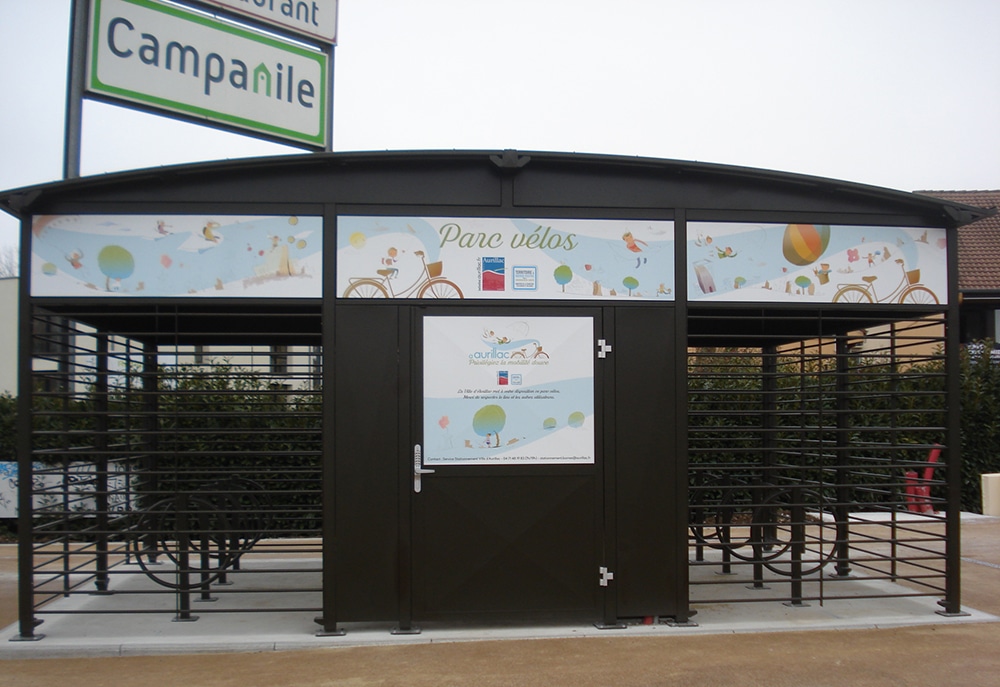 Abri Plus - Abris velos fermé avec racks vélos - parcs vélos Modul Ere - Mairie d'Aurillac (15)