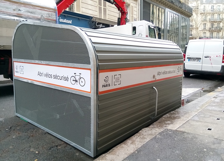 Abri Plus - Abri vélos sécurisé Cooma - rue Jacques coeur près de Bastille  Ville de Paris quatrième
