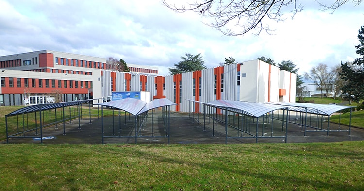 Abri Plus - Aménagement abri velo et moto - Modèle Grand lieu - Université de Poitiers (86)