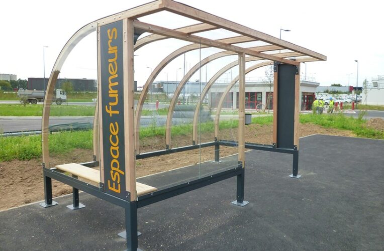 Abri Plus - Espace fumeurs extérieur - 4x2.50 - Modèle Bois de Céné - FM Logistic 77 Mormant (3)