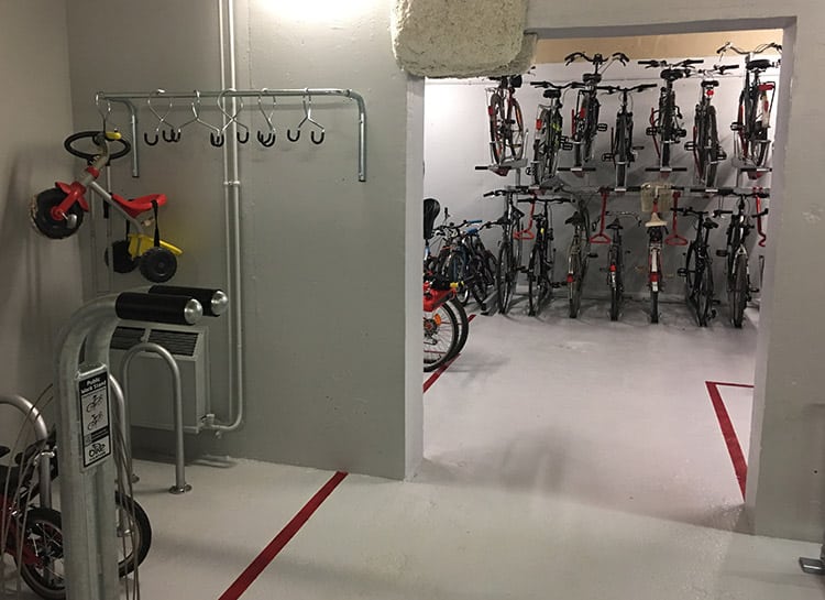 Abri Plus - Optimisation espace de stationnement vélo en sous-sol d'un immeuble à  Paris parc de Choisy