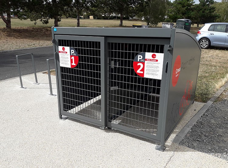 Abriplus - Véloboxes fermées - Résidence de vie Jaunay Marigny - Université de Poitiers (86)