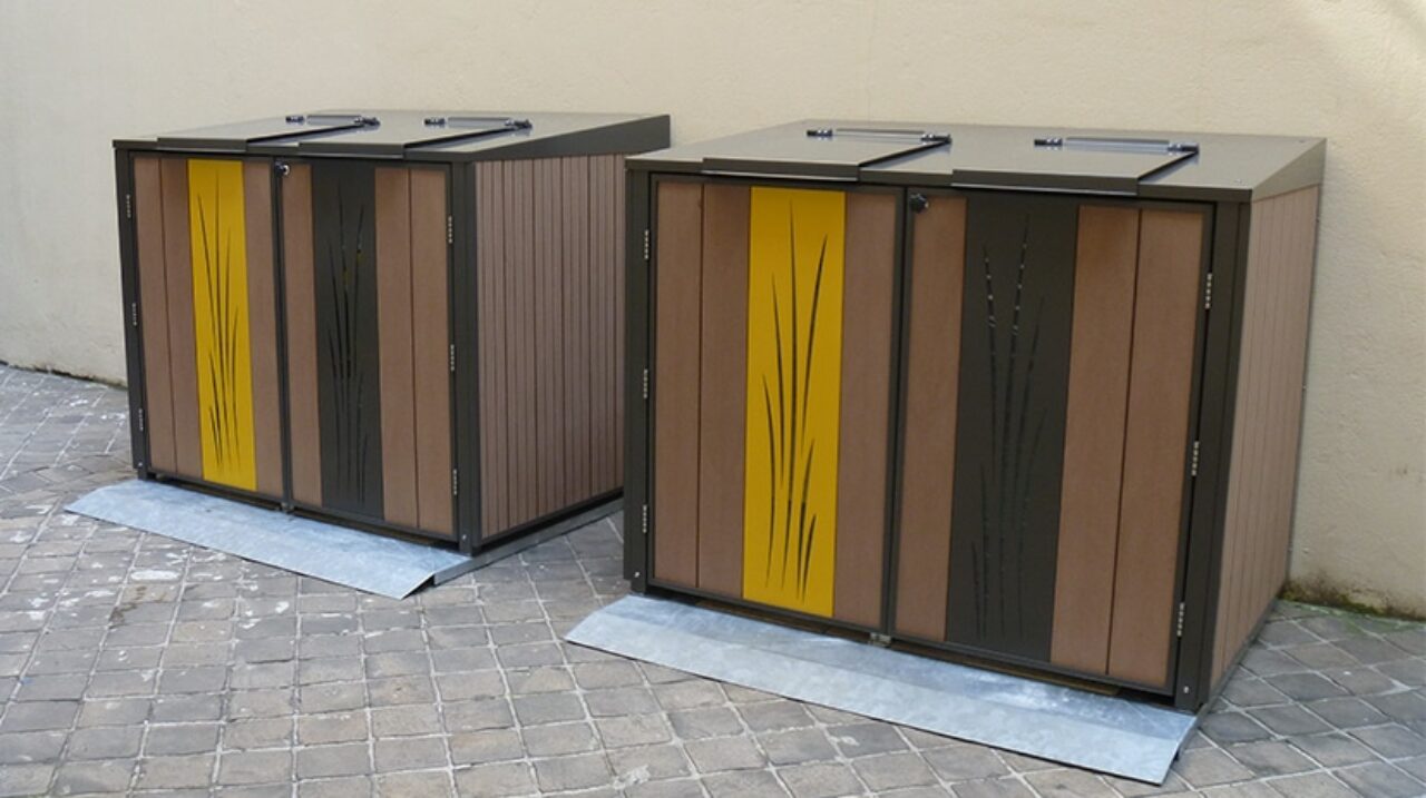 ABRI PLUS Abri conteneurs pour gestion des déchets Modèle COMPOSIT