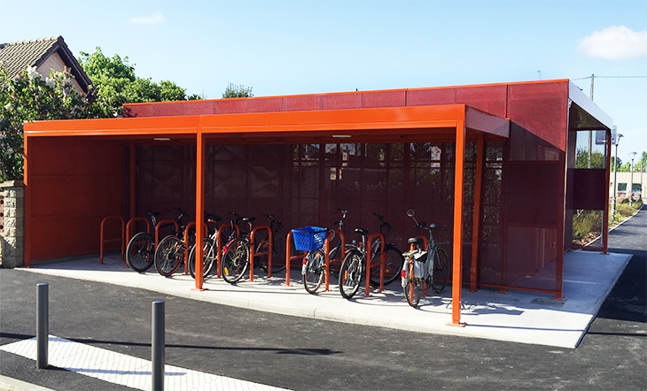 ABRI PLUS Abri vélos combiné sécurisé ouvert Modèle sur-mesure Square+ - VOTP Cormeilles en Parisis 95