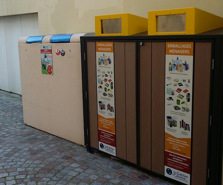 Abri Poubelles esthétique Composit par Abri Plus - Comm d'Agglo Sables d'Olonne (85)