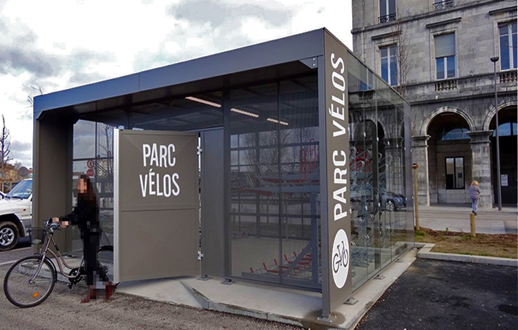 abri velo securisé SquarePlus en centre-ville de Bayonne