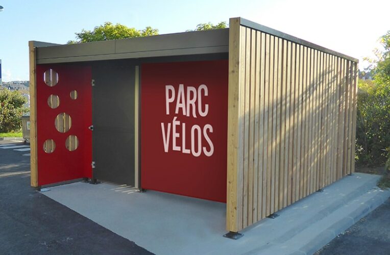 Abri vélos sécurisé - Square + - Rouge Bois - Vinci Park Dieppe (76)