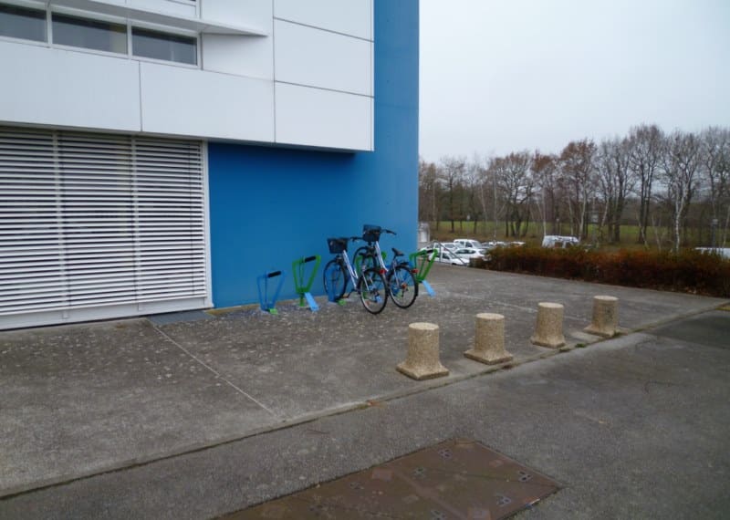 Abri Plus - Racks à  vélos - Caligo Racks vélos Bleus et Verts - IFSTTAR - Bouguenais (44)