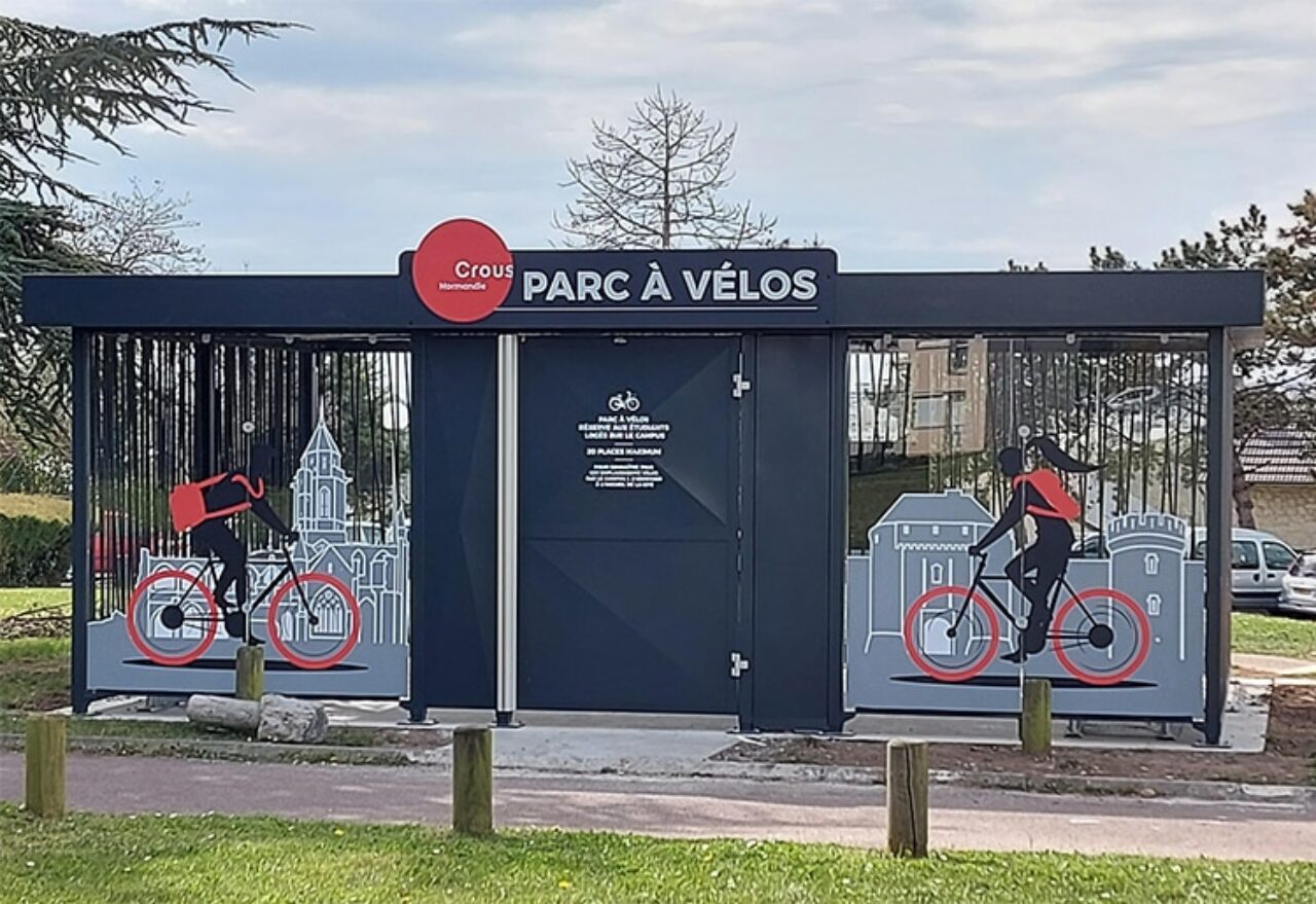 Parc à vélos MODUL ERE d'Abriplus - CROUS de Normandie - Caen (14)