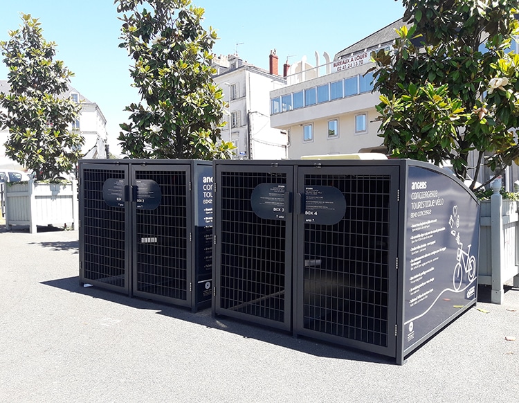 Parc vélos Box Abri Plus avec portes battantes - Château d'Angers (49)