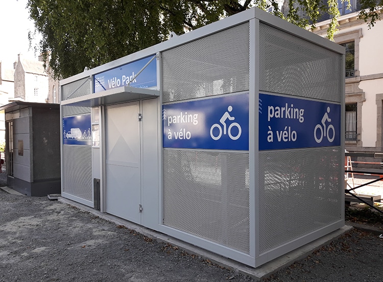 Parking à  vélo Velo Park Nomad pré équipé de 20 supports vélos 2 étages 2 park up - St Brieuc Armor Agglo (22)