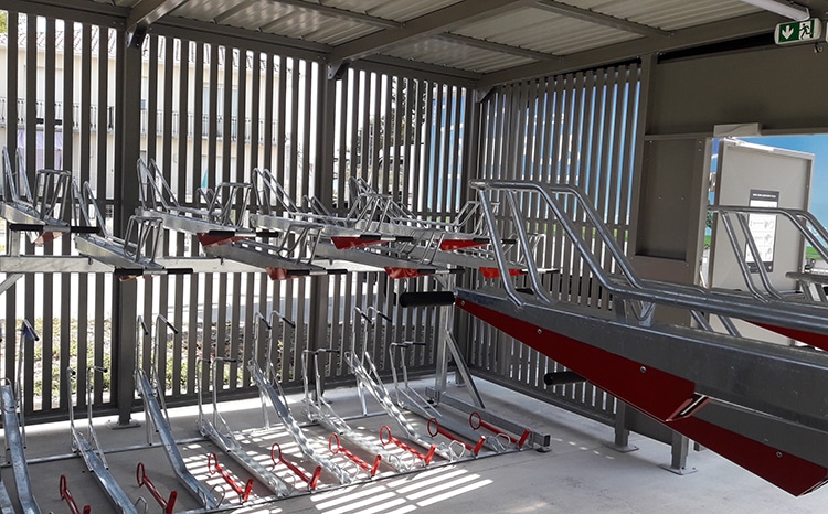 SQUARE PLUS d'Abriplus - abri vélo TBM à la gare Pessac Alouette (Photo Transport Bordeaux Métropole) - Vue 3