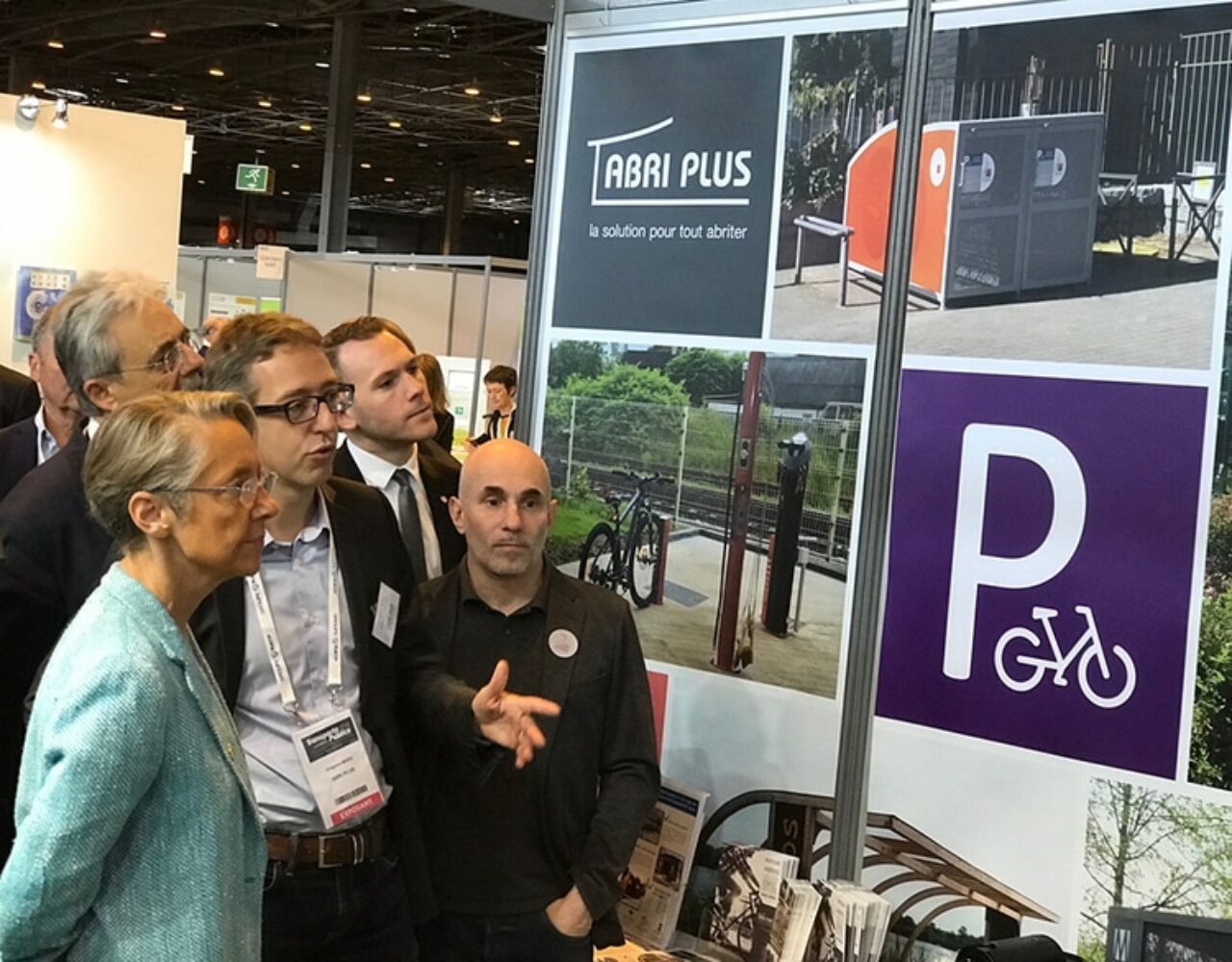 Transports Publics 2018 - Stand Abri Plus - Elisabeth Borne - Ministre des Transports & Grégoire Maes - Directeur Abri Plus