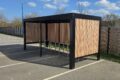 Abri plus - Abri vélos Pescara bois - Mediathèque de Porspoder (29)