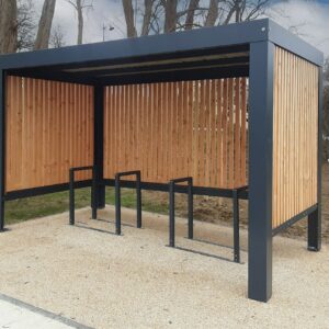 Abri Plus - Parking vélo ouvert en bois - CARPF (77) Thieux