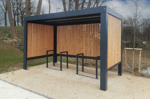 Abri Plus - Parking vélo ouvert en bois - CARPF (77) Thieux