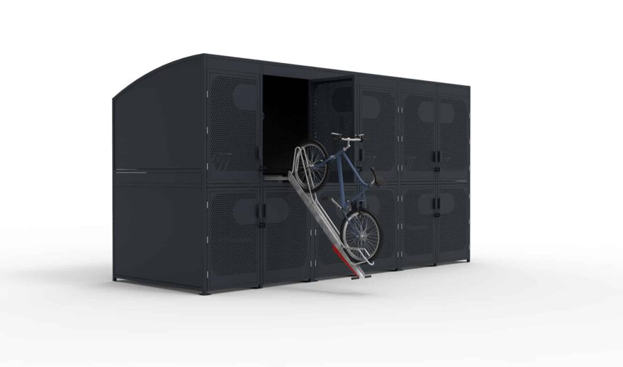 Consigne à vélos à étage / Box vélos sécurisé - Vél'Box 2 niveaux | Abri Plus - Vue 1