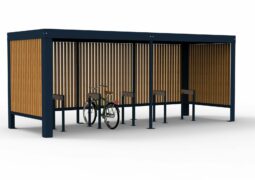 Abriplus - photos 3D - abris vélos ouvert Pescara