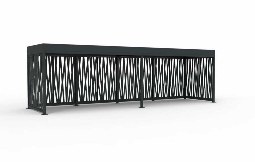 Abriplus - 3D abris vélos Mosaïc ouvert