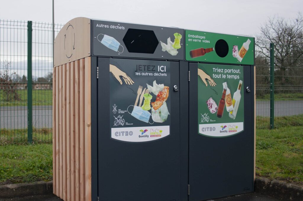 Abri bac déchets pour divers flux - AbriPlus