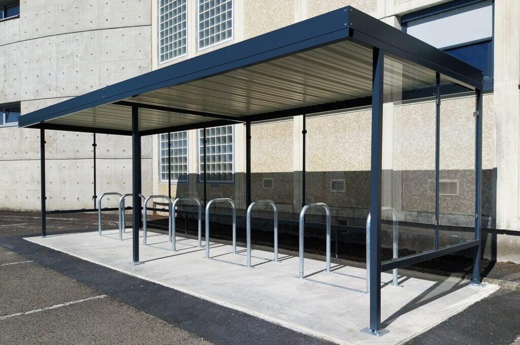 Abriplus - Abri à vélo toit plat Beaulieu - Département Mayenne Laval (53)