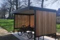 Abri Plus - parc à vélos ouvert habillage bois