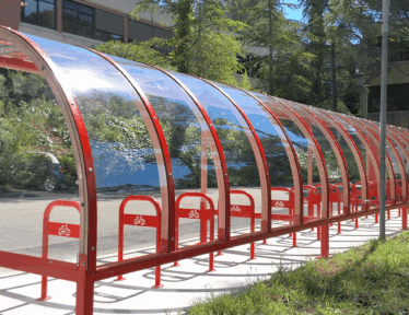 Abriplus - Abri vélos en bois - supports vélos - université de Valbonnes (06)