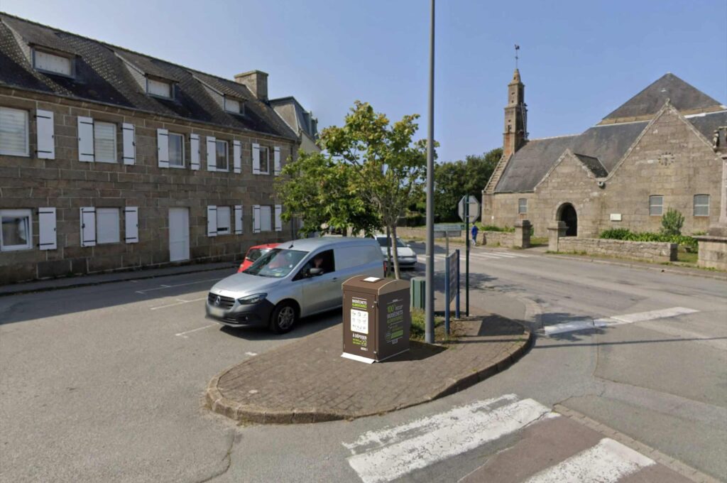 Abri bac biodéchets Biodflux - Intégration paysagère ville