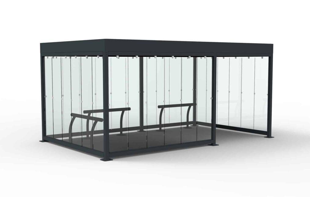 Abriplus - Abri fumeurs Mosaïc vitré