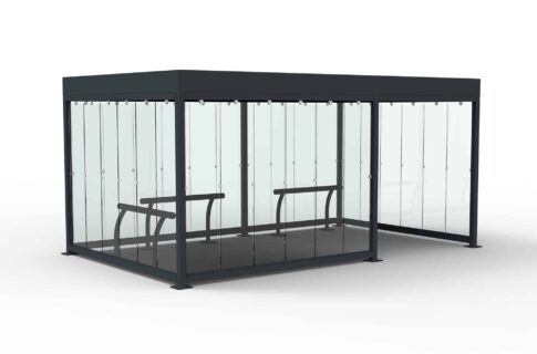 Abriplus - Refugio para fumadores de mosaico vidriado