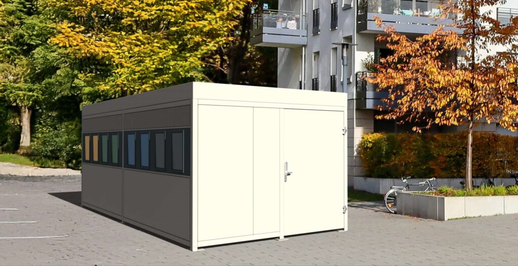 Mosaic Trappe - local poubelle de tri selectif securise