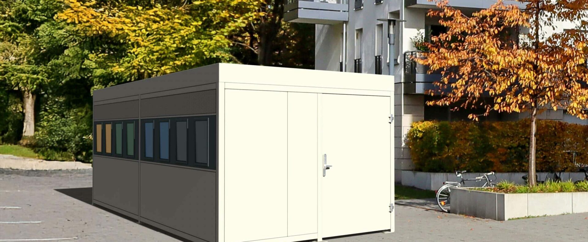 Mosaic Trappe - local poubelle de tri selectif securise