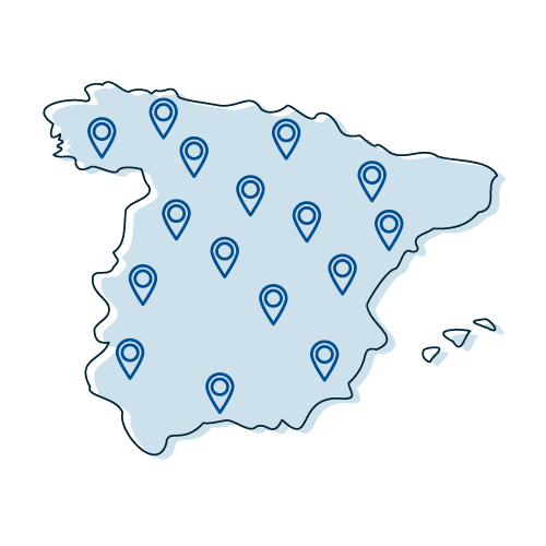 Mapa de proyectos Abri Plus en España