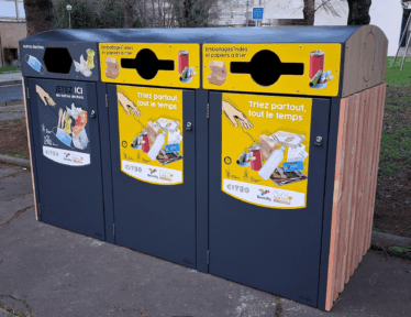 Abri poubelles tri sélectif Multiflux